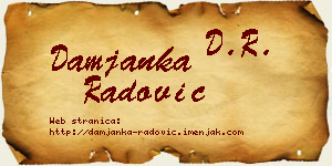 Damjanka Radović vizit kartica